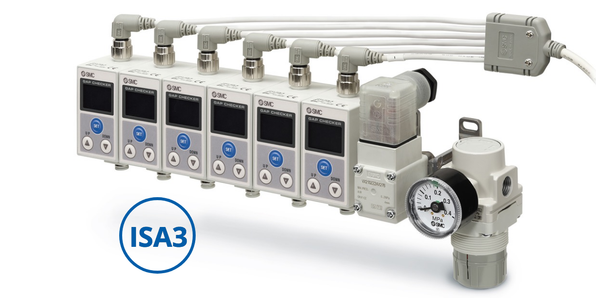 ISA3: sensor pneumático de presença de peças