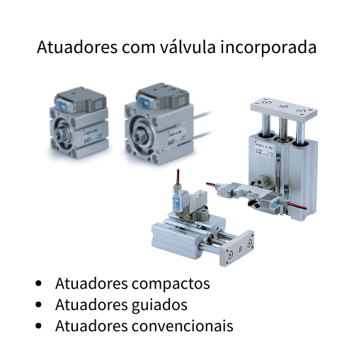 Atuadores com válvula incorporada