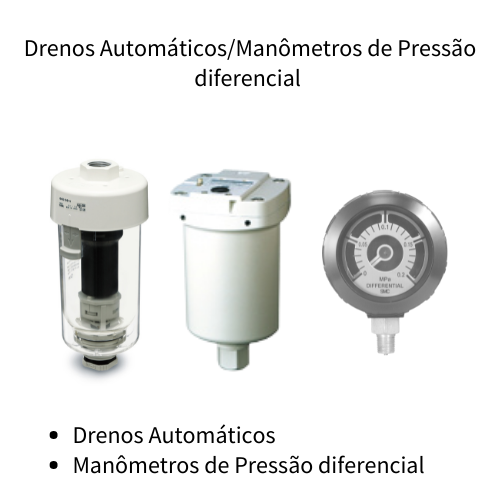 Drenos Automáticos/Manômetros de Pressão diferencial | SMC