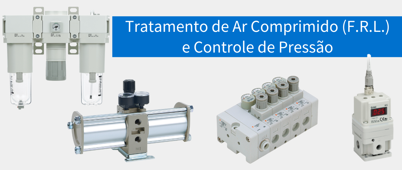 Cover Tratamento de Ar Comprimido (F.R.L.) e Controle de Pressão | SMC