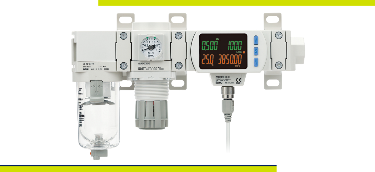 Montagem modular Fluxostato Digital PF3A8 | SMC